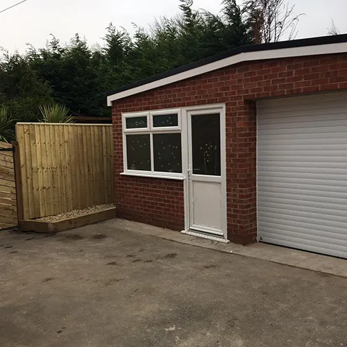 house and garage