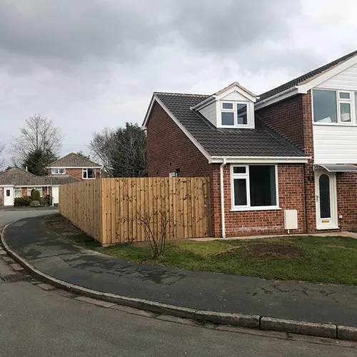 fence and house