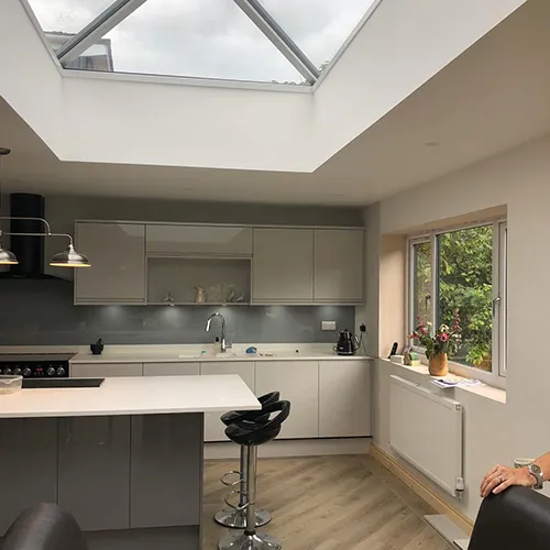 skylight in kitchen